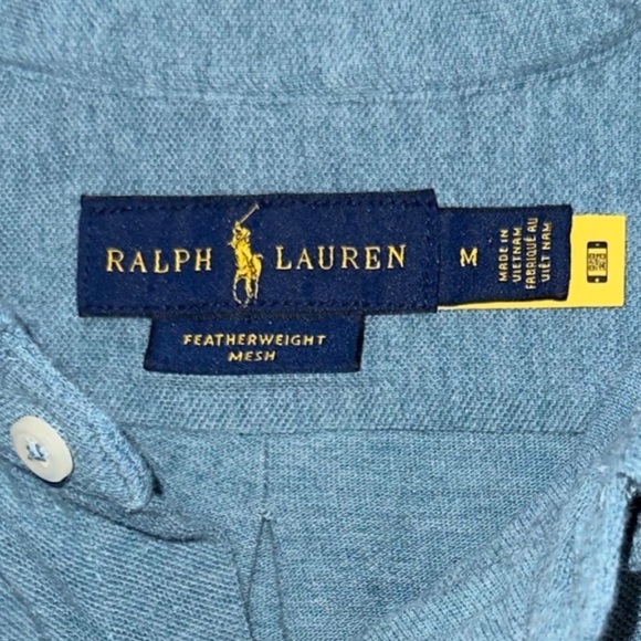 Polo Ralph Lauren Featherweight Mesh Shirt Teal Ocean Aqua Blue - Picture 12 of 16